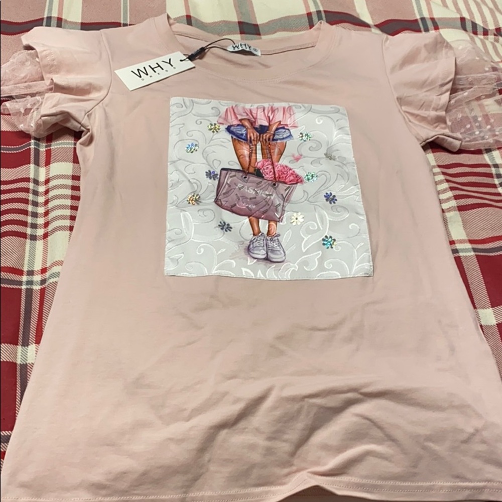 Blush pink girly shirt
